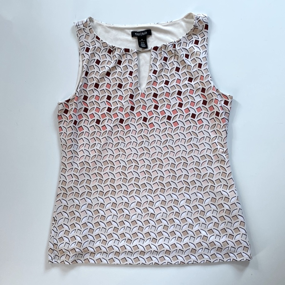 White House Black Market pink and tan top size Medium.